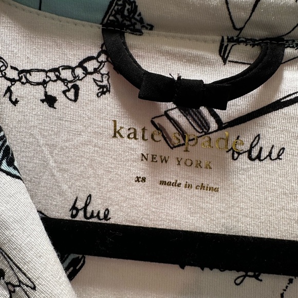 Kate Spade Printed Notch Collar Short Sleeve Jersey Knit Shorty Bridal P… - Picture 9 of 11